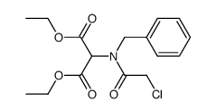 diethyl N-benzyl-N-(chloroacetyl)aminomalonate结构式