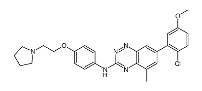 7-(2-氯-5-甲氧基苯基)-5-甲基-N-(4-(2-(吡咯烷-1-基)乙氧基)苯基)苯并[E][1,2,4]三嗪-3-胺图片