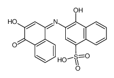 4-Hydroxy-3-[3-hydroxy-4-oxo-4H-naphthalen-(1Z)-ylideneamino]-naphthalene-1-sulfonic acid Structure