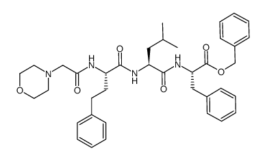 (S)-Benzyl 2-((S)-4-methyl-2-((S)-2-(2-morpho lino acetamido)-4-phenylbutanamido)pentanamido)-3-phenylpropanoate Structure