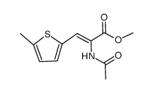 (Z)-2-Acetylamino-3-(5-methyl-thiophen-2-yl)-acrylic acid methyl ester结构式