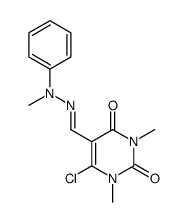 6-Chloro-1,3-dimethyl-5-(methyl-phenyl-hydrazonomethyl)-1H-pyrimidine-2,4-dione Structure