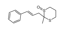 2-methyl-2-(3-phenylprop-2-enyl)-1,3-dithiane 1-oxide Structure