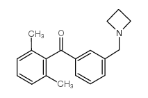 3'-AZETIDINOMETHYL-2,6-DIMETHYLBENZOPHENONE结构式