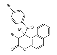 1,2-Dibromo-1-(4-bromo-benzoyl)-1,2-dihydro-benzo[f]chromen-3-one Structure