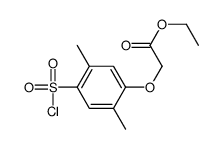 ethyl 2-(4-chlorosulfonyl-2,5-dimethylphenoxy)acetate结构式