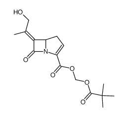 pivaloyloxymethyl 6-<(E)-1-hydroxymethylethylidene>carbapen-3-em-3-carboxylate Structure