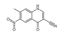 4-羟基-7-甲基-6-硝基-3-喹啉甲腈结构式