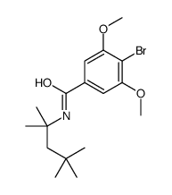 4-bromo-3,5-dimethoxy-N-(2,4,4-trimethylpentan-2-yl)benzamide结构式