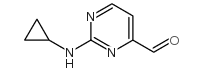 2-Cyclopropylamino-pyrimidine-4-carbaldehyde structure