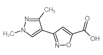 3-(1,3-二甲基-1H-吡唑-4-基)异噁唑-5-羧酸图片