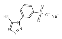 3-(5-巯基-1-四唑基)苯磺酸钠结构式