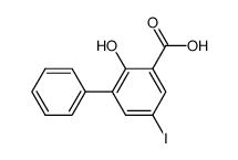 2-hydroxy-5-iodo-biphenyl-3-carboxylic acid Structure