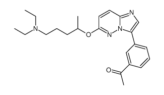 1-{3-[6-(4-diethylamino-1-methyl-butoxy)-imidazo[1,2-b]pyridazin-3-yl]-phenyl}-ethanone Structure