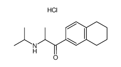 1-<6-(1,2,3,4-tetrahydro)naphthyl>-2-isopropylaminopropanone hydrochloride Structure