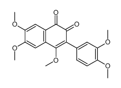 4-methoxy-6,7-dimethoxy-3-(3,4-dimethoxyphenyl)-1,2-naphthoquinone结构式