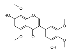 7-hydroxy-3-(3-hydroxy-4,5-dimethoxy-phenyl)-5,8-dimethoxy-chromen-4-one结构式