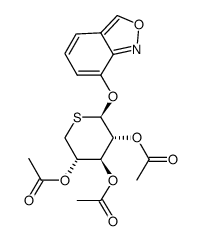 2,1-benzisoxazol-7-yl 2,3,4-tri-O-acetyl-5-thio-β-D-xylopyranoside结构式