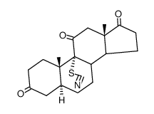 9-thiocyanato-(5α)-androstane-3,11,17-trione结构式