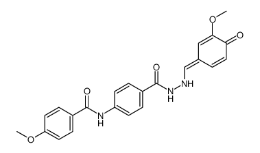 p-(p-Methoxybenzamido)benzoic acid 2-(4-hydroxy-3-methoxybenzylidene)h ydrazide structure