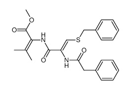 N-Phenylacetyl-S-benzyl-dehydro-cysteinyl-α,β-dehydro-valin-methylester Structure