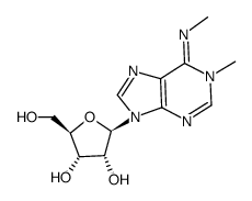 1-methyl-6-methylamino-9-β-D-ribofuranosyl-9H-purinium-betaine Structure