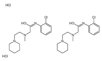 (2-chlorophenyl)carbamoylmethyl-methyl-[2-(3,4,5,6-tetrahydro-2H-pyrid in-1-yl)ethyl]azanium dichloride structure