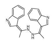 1,2-bis[(1Z)-1-indol-3-ylideneethyl]hydrazine结构式