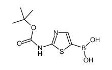 2-(Boc-Amino)thiazole-5-boronic acid结构式