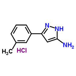 3-(3-Methylphenyl)-1H-pyrazol-5-amine hydrochloride (1:1) Structure