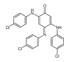 2,5-bis(4-chloroanilino)-4-(4-chlorophenyl)iminocyclohexa-2,5-dien-1-one Structure