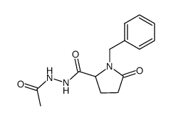 N-acetyl-1-benzyl-2-carbonylhydrazide-5-oxotetrahydropyrrolidine结构式