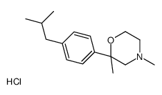 2,4-dimethyl-2-[4-(2-methylpropyl)phenyl]morpholine,hydrochloride结构式