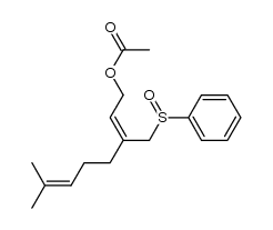 1-acetoxy-3-phenylsulfinylmethyl-7-methylocta-2Z,6-diene Structure