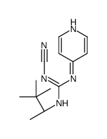 1-cyano-2-[(2R)-3,3-dimethylbutan-2-yl]-3-pyridin-4-ylguanidine Structure