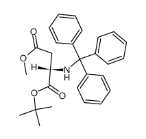 (S)-2-(Trityl-amino)-succinic acid 1-tert-butyl ester 4-methyl ester Structure