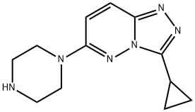 3-Cyclopropyl-6-piperazin-1-yl[1,2,4]triazolo[4,3-b]pyridazine Structure