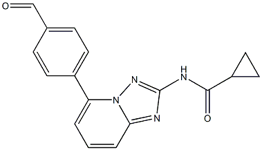 N-(5-(4-formylphenyl)-[1,2,4]triazolo[1,5-a]pyridin-2-yl)cyclopropanecarboxamide结构式