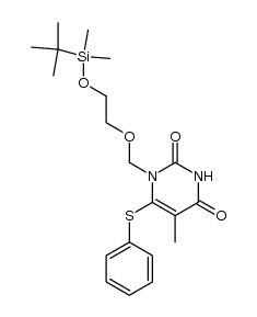 1-[[2-[(tert-butyldimethylsilyl)oxy]ethoxy]methyl]-6-(phenylthio)thymine结构式