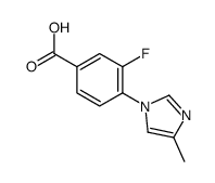 3-氟-4-(4-甲基-1H-咪唑-1-基)苯甲酸结构式