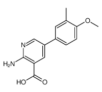 2-amino-5-(4-methoxy-3-methylphenyl)pyridine-3-carboxylic acid Structure