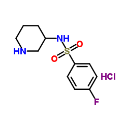 4-Fluoro-N-piperidin-3-yl-benzenesulfonamide hydrochloride结构式