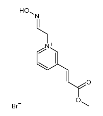 1-[2-(hydroxyimino)ethyl]-3-[(E)-2-(methoxycarbonyl)vinyl]pyridinium bromide Structure