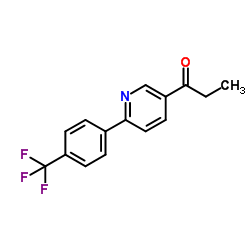 1-{6-[4-(Trifluoromethyl)phenyl]-3-pyridinyl}-1-propanone结构式