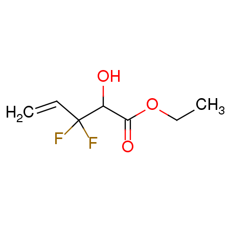 4-Pentenoic acid, 3,3-difluoro-2-hydroxy-, ethyl ester结构式