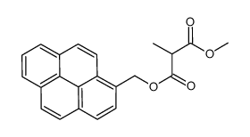 1-O-methyl 3-O-(pyren-1-ylmethyl) 2-methylpropanedioate Structure