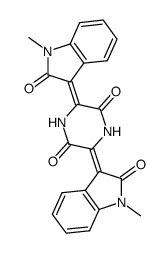 3,6-Bis-[1-methyl-2-oxo-1,2-dihydro-indol-(3Z)-ylidene]-piperazine-2,5-dione Structure