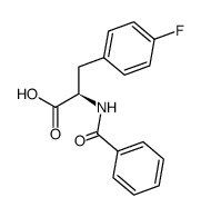 (R)-4-fluoro-N-benzoyl-phenylalanine Structure