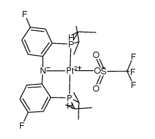 ((4-F-2-(iPr2P)C6H3)2N)PtOTf结构式