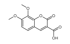 7,8-dimethoxy-2-oxo-2H-1-benzopyran-3-carboxylic acid Structure